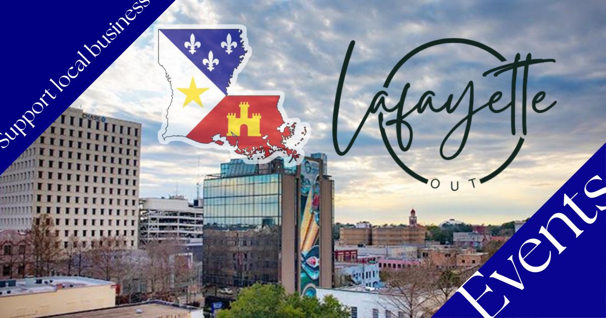 Lafayette Out logo representing a community-driven media platform that highlights local businesses, events, culture, and stories throughout Lafayette and Acadiana.